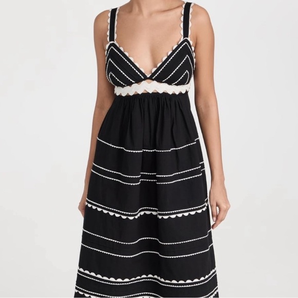 NWOT Sea NY Ryleigh Ric Rac Midi Dress - Picture 2 of 7